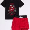 Shop All Rawyalty Kids Short Set - Red Devil - Black And Red - RKC-000