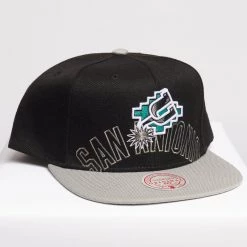 Shop All Mitchell & Ness Snapback - NBA Low Big Face HWC San Antonio Spurs - Black And Grey - SH20025