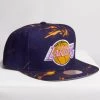 Mitchell & Ness Hat - NBA Marbled Snapback Lakers - Purple - MM20199