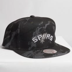 Mitchell & Ness Hat - NBA Marbled Snapback Spurs - Black - MM20199 Shop All