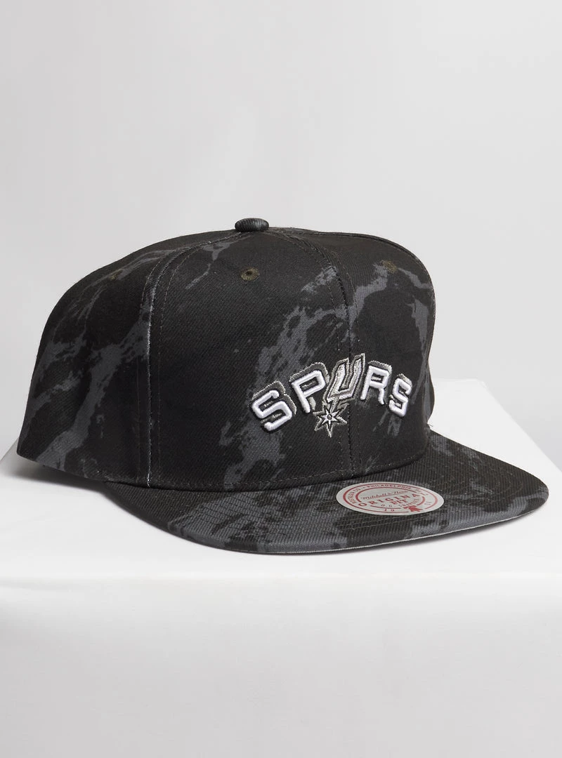 Mitchell & Ness Hat - NBA Marbled Snapback Spurs - Black - MM20199 Shop All 1 Mitchell & Ness Hat - NBA Marbled Snapback Spurs - Black - MM20199 Shop All