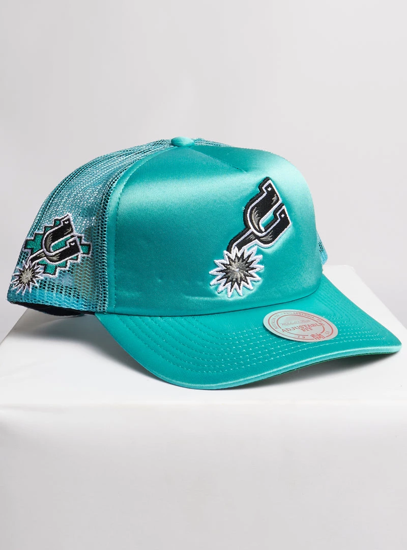 Mitchell & Ness Hat - NBA Trucker Snapback Spurs - Teal - SH20116 1 Mitchell & Ness Hat - NBA Trucker Snapback Spurs - Teal - SH20116