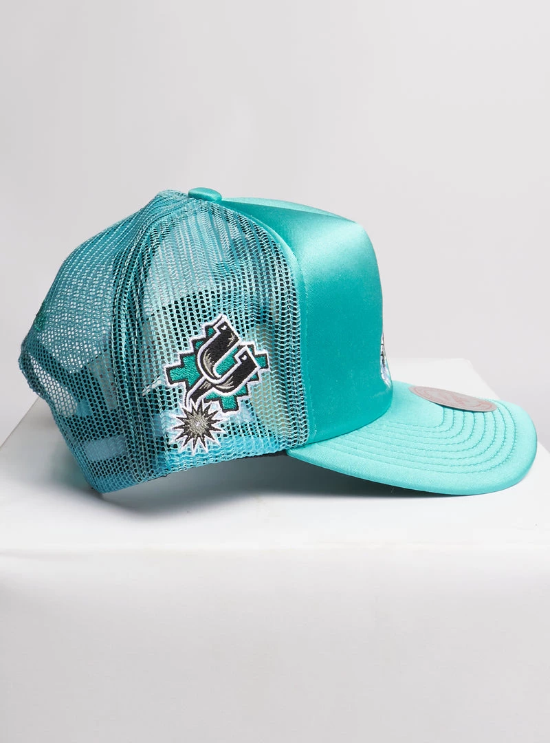 Mitchell & Ness Hat - NBA Trucker Snapback Spurs - Teal - SH20116 2 Mitchell & Ness Hat - NBA Trucker Snapback Spurs - Teal - SH20116