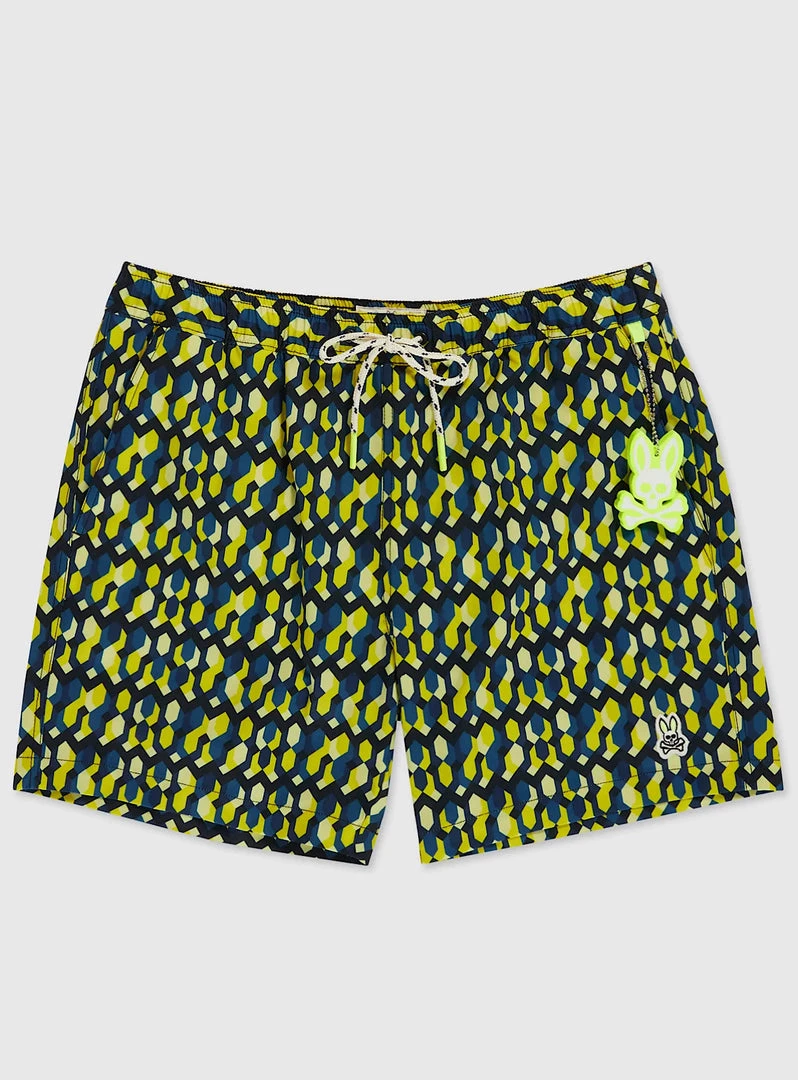 Psycho Bunny Shorts - Everett Swim Trunks - Mellow Yellow - SP22 - B6W326S1PO 1 Psycho Bunny Shorts - Everett Swim Trunks - Mellow Yellow - SP22 - B6W326S1PO
