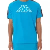 Shop All Kappa T-Shirt - Logo Tape Avirec - Blue Turkis - 311B7CW