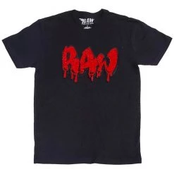 Rawyalty T-Shirt - RAW Drip Red Bling - Black - RMT-000