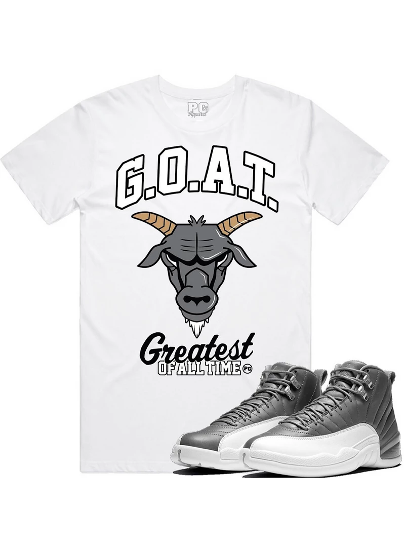 Pg Apparel T-Shirt - Goat - White And Grey 1 Pg Apparel T-Shirt - Goat - White And Grey