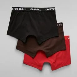 G-Star Underwear - Classic Trunk 3-Pack - Red With Brown And Black - D05095
