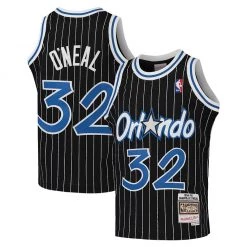 Kids Mitchell & Ness Jersey - Orlando Magic 32 O'Neal - Black Stripe