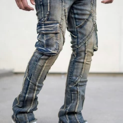 Shop All Damati Jeans - Oliver Stacked - Dark Blue - DMT-955