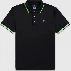 Shop All Psycho Bunny - Isaac Sport Polo - Black - SP22 - B6K164S1PB