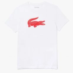 Lacoste T-Shirt - 3D Print Croc - White - TH2042