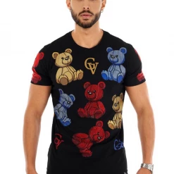 George V T-Shirt - Bears Allover - Black - GV-2348 Shop All