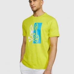 Psycho Bunny T-Shirt - Dovedale Crew Neck Tee - Limelight - B6U202N1PC