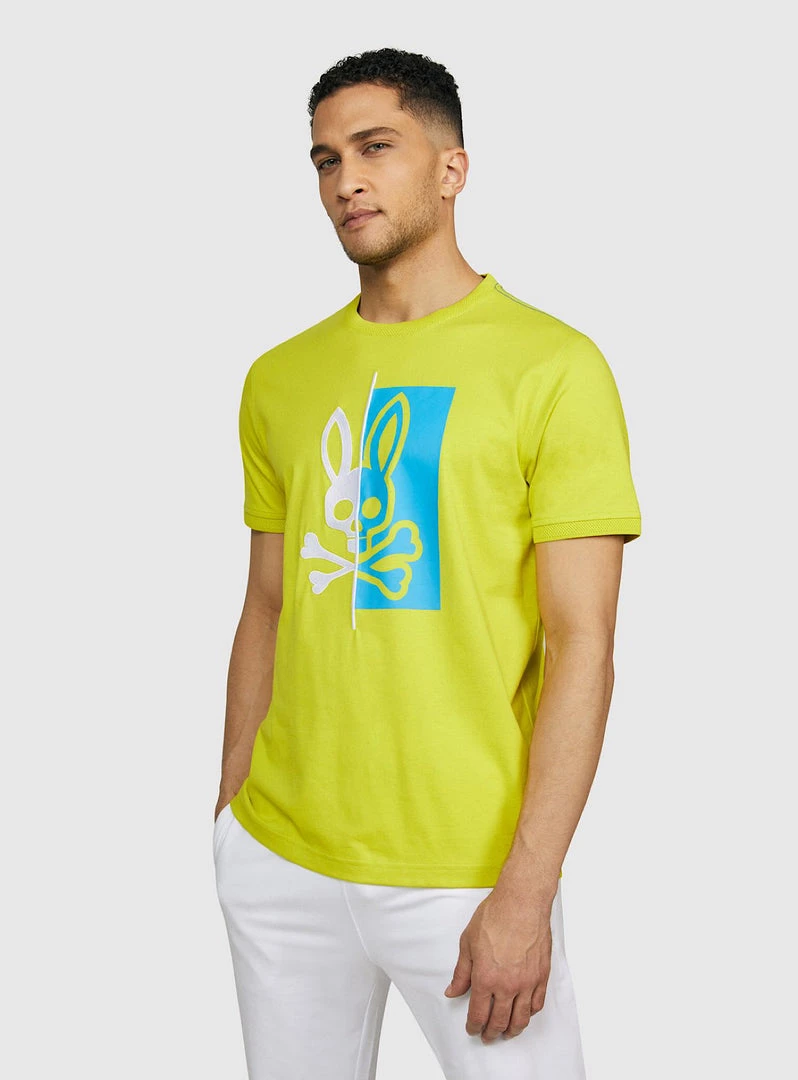 Psycho Bunny T-Shirt - Dovedale Crew Neck Tee - Limelight - B6U202N1PC 2 Psycho Bunny T-Shirt - Dovedale Crew Neck Tee - Limelight - B6U202N1PC