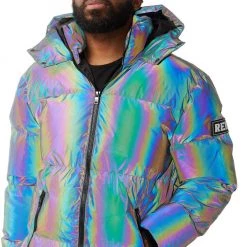 Shop All Rebel Minds Jacket - Puffer Coat - Reflective Dark Grey - 112-561