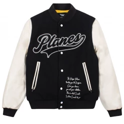 Shop All Paper Plane Jacket - Logo Varsity - Black - 300086