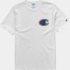 Champion T-Shirt - Infused Felt Logo Heritage - White Shop All