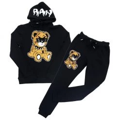 Rawyalty Kids Jogger Set - Bad Bear - Black