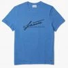 Lacoste T-Shirt - Signature Logo - Blue Chine - TH2054