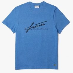 Lacoste T-Shirt - Signature Logo - Blue Chine - TH2054
