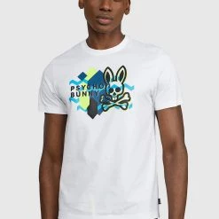 Psycho Bunny T-Shirt - Everett - White - SP22 - B6U328S1PC Shop All 3 Psycho Bunny T-Shirt - Everett - White - SP22 - B6U328S1PC Shop All