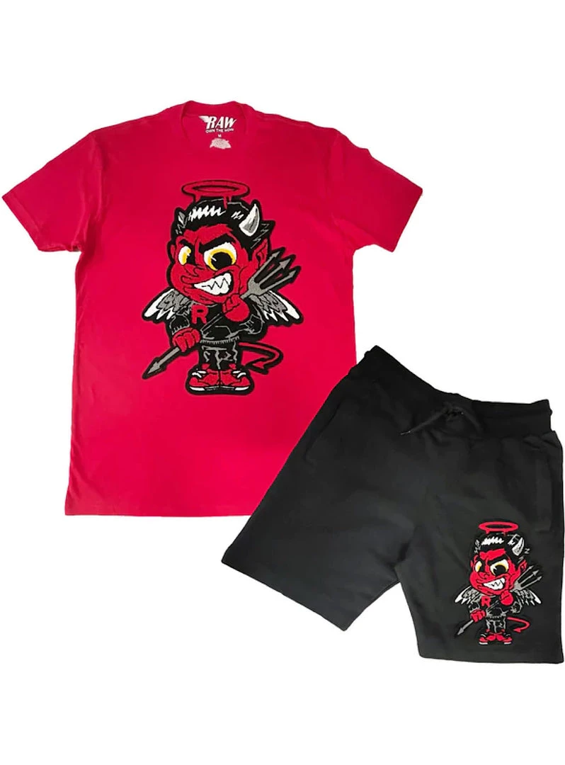 Rawyalty Short Set - Baby Devil - Red And Black Shop All 1 Rawyalty Short Set - Baby Devil - Red And Black Shop All