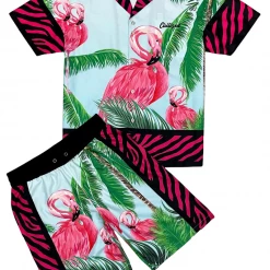 Civilized Short Set - Flamingo - Pink - CV1447