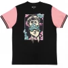 Makobi T-Shirt - David - Black And Salmon Pink - M267