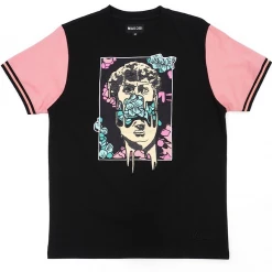 Makobi T-Shirt - David - Black And Salmon Pink - M267