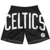 Shop All Mitchell & Ness Shorts - Big Face Boston Celtics - Black And White - PSHR1062