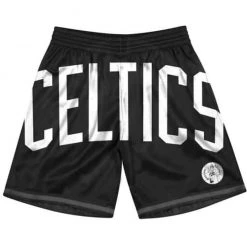 Shop All Mitchell & Ness Shorts - Big Face Boston Celtics - Black And White - PSHR1062