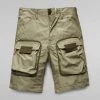 Shop All G-Star Shorts - 3D Cargo Poplin - Shamrock Olive - D20012
