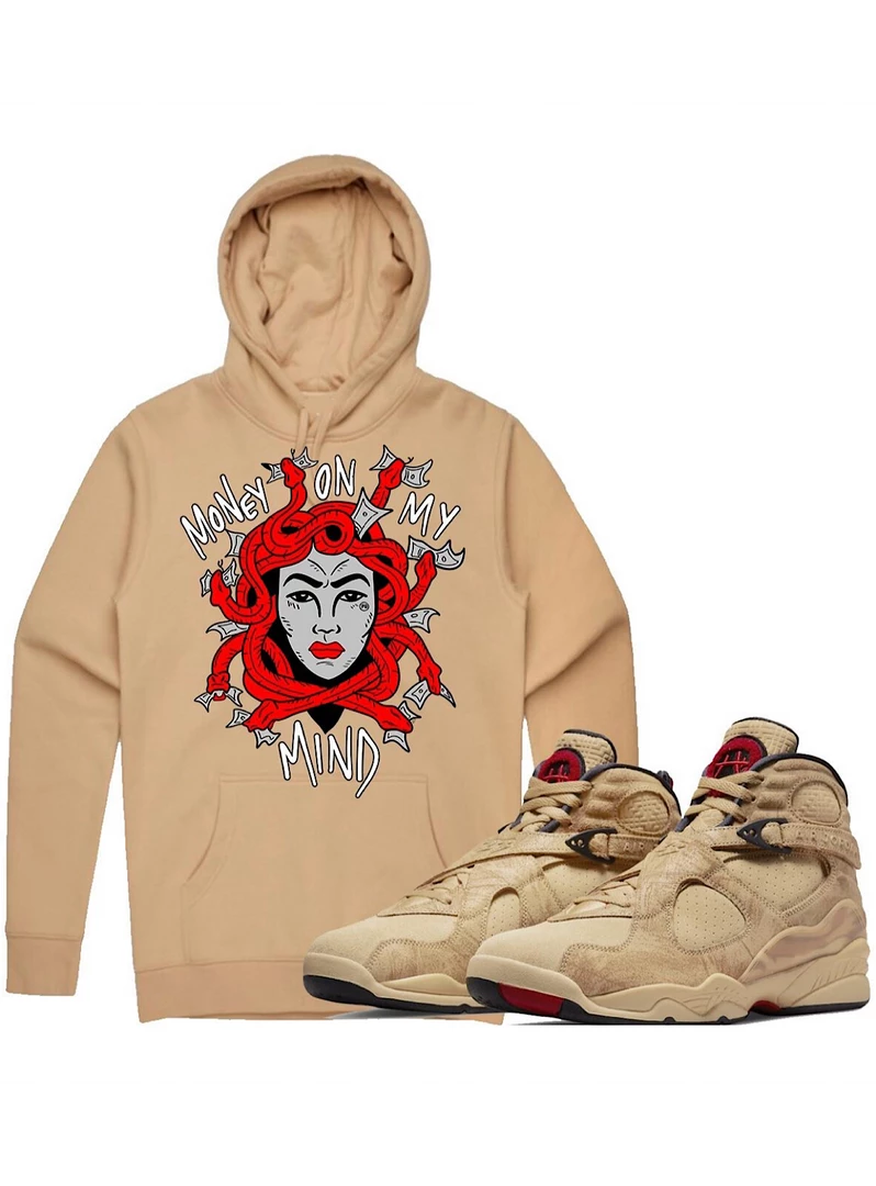 Shop All PG Apparel Hoodie - Medusa - Tan And Red 1 Shop All PG Apparel Hoodie - Medusa - Tan And Red