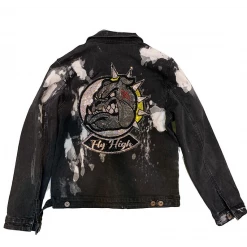 Majestik Denim Jacket - Stones And Patches - Black - DJ2131 Shop All