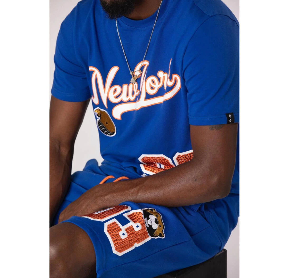 Fat Guap Short Set - New York - Royal - T21997S 2 Fat Guap Short Set - New York - Royal - T21997S