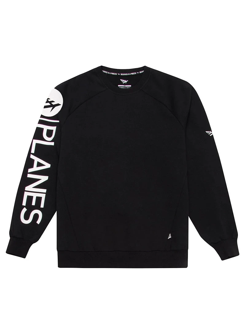 Paper Plane Sweater -Crew - Black - 100612 Shop All 1 Paper Plane Sweater -Crew - Black - 100612 Shop All