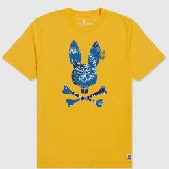 Psycho Bunny T-Shirt - Cranwich Graphic - Pollen - B6U285P1PC