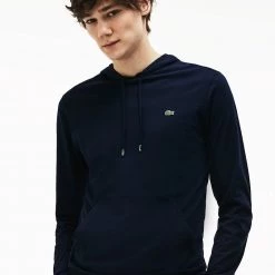 Lacoste Hoodie - LS Cotton Shirt - Navy Blue-166 - TH9349