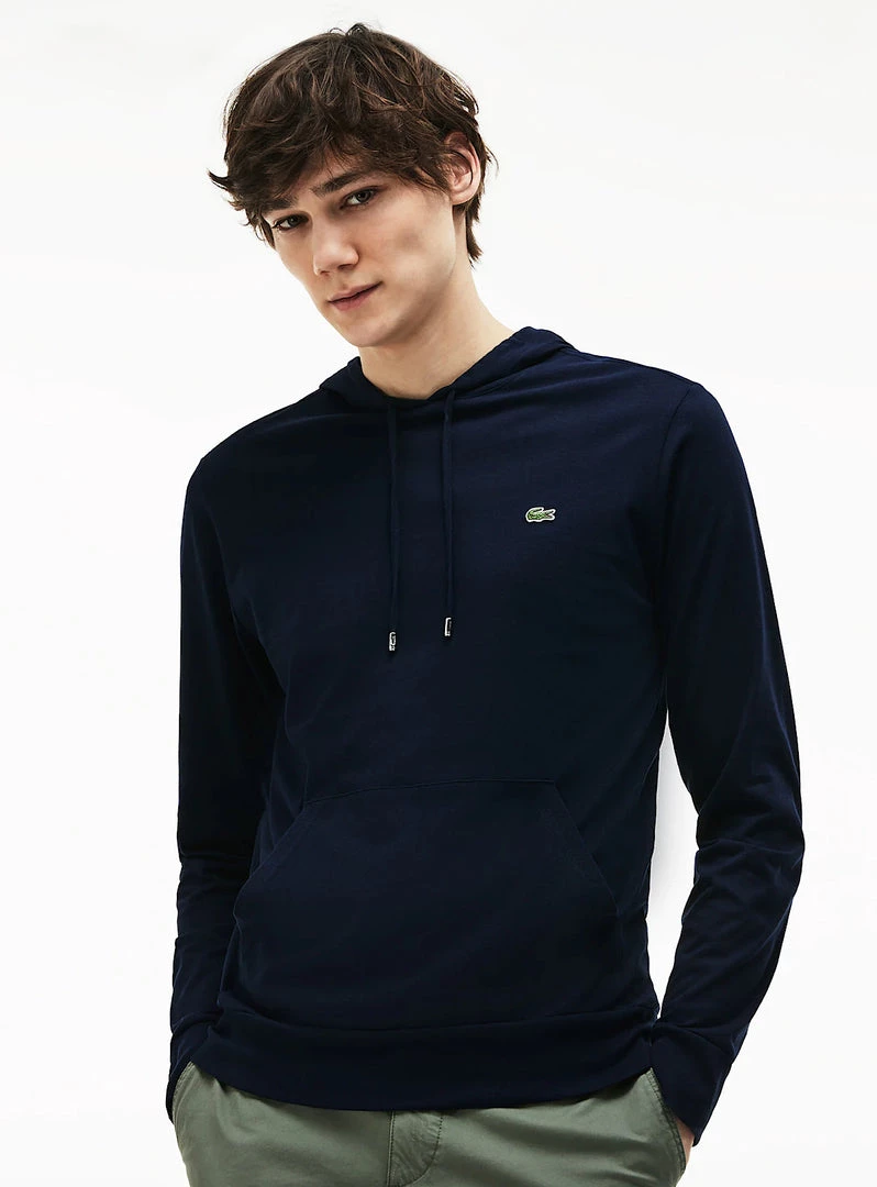Lacoste Hoodie - LS Cotton Shirt - Navy Blue-166 - TH9349 2 Lacoste Hoodie - LS Cotton Shirt - Navy Blue-166 - TH9349