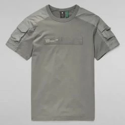 Shop All G-Star T-Shirt - Mixed Woven Cargo - GS Grey - D2000