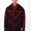 One In A Million Sweater - Cardigan - Black And Red - C751-1 Shop All