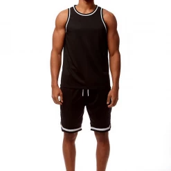 Rebel Minds Short Set - Solid Mesh Tank - Black - 100-120 Shop All