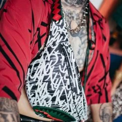 Sprayground Bag - Scribble Shark Savvy Crossbody - White - 910B4042NSZ