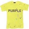 Purple-Brand T-Shirt - Stencil Logo - Yellow - P104-JYSP222