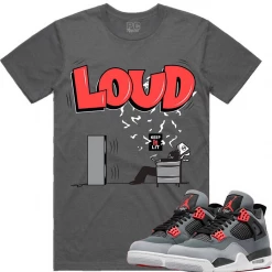 Pg Apparel T-Shirt - Loud - Grey And Red New Arrivals
