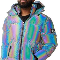 Rebel Minds Jacket - Puffer Coat - Reflective Dark Grey - 112-561 Shop All