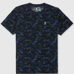 Psycho Bunny T-Shirt - Neon Camo - Olive - B6U117L1PC Shop All