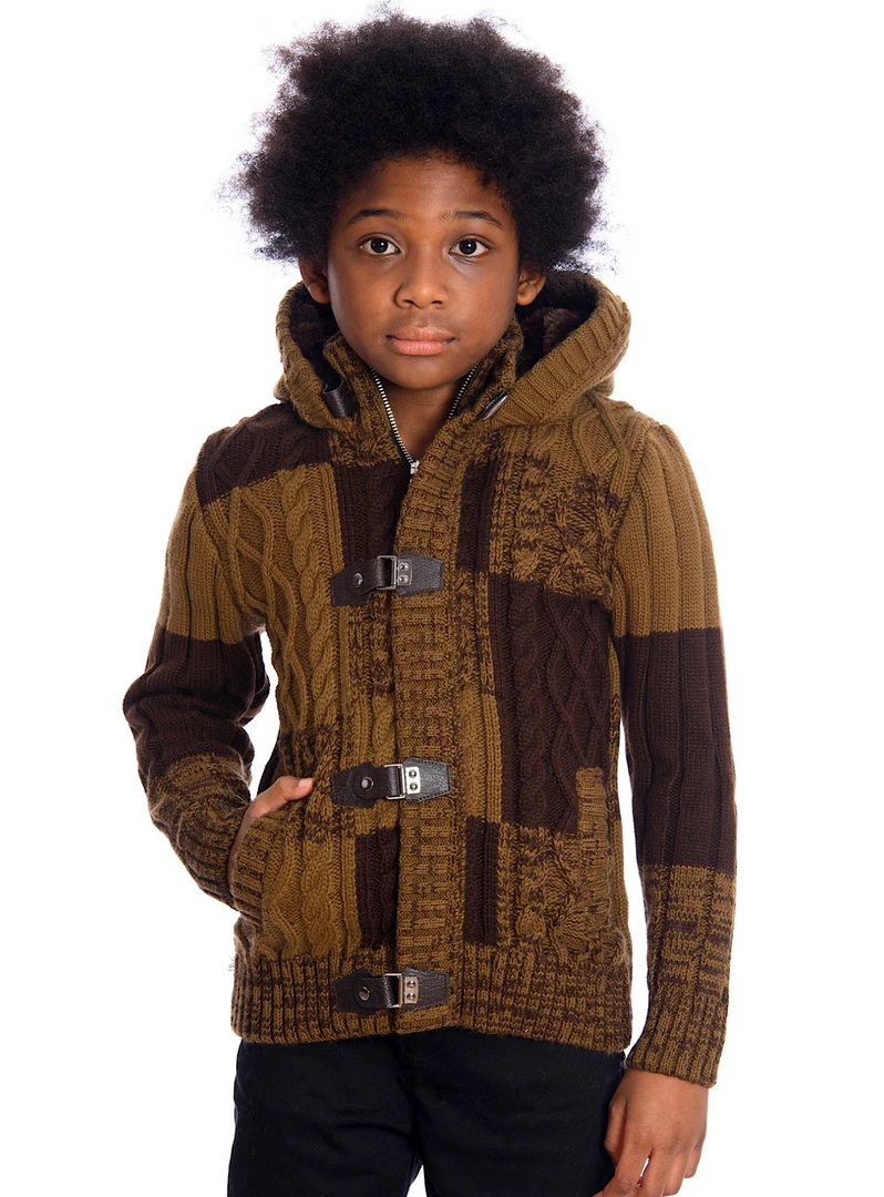 Shop All LCR Kids Sweater - Knit - Camel And Brown - K-6590 1 Shop All LCR Kids Sweater - Knit - Camel And Brown - K-6590