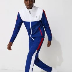 Lacoste Tracksuit - ColorBlocked - White With White And Red - WH2104 Shop All